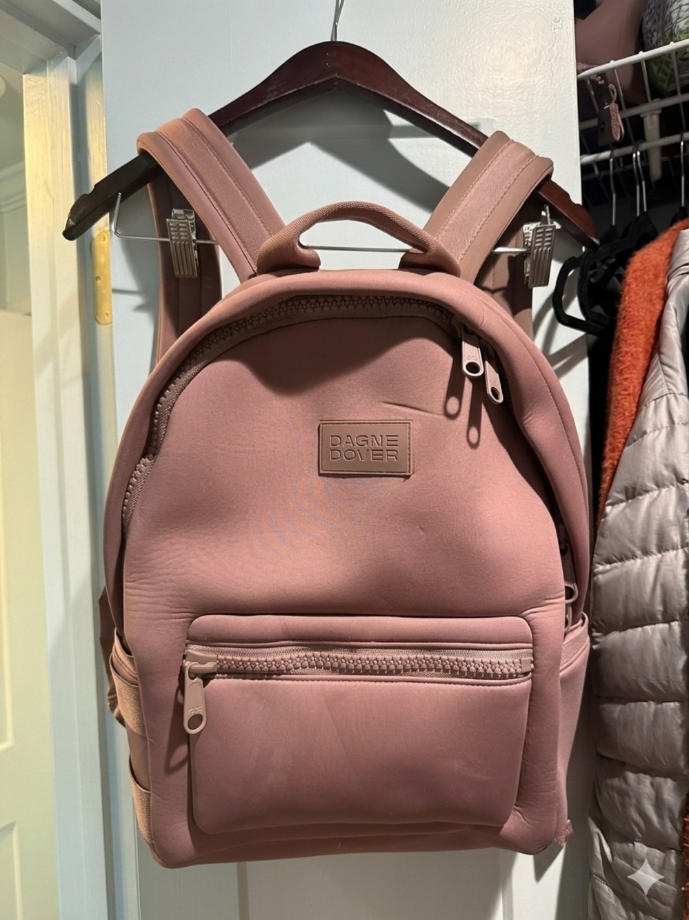 Dagne Dover Medium Backpack in Dusty Rose Pink